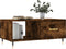 vidaXL - Salontafel - 90x50x40 - cm - bewerkt - hout - gerookt - eikenkleurig