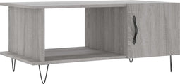vidaXL - Salontafel - 90x50x40 - cm - bewerkt - hout - grijs - sonoma - eikenkleurig