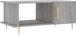 vidaXL - Salontafel - 90x50x40 - cm - bewerkt - hout - grijs - sonoma - eikenkleurig