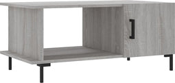 vidaXL - Salontafel - 90x50x40 - cm - bewerkt - hout - grijs - sonoma - eikenkleurig