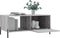 vidaXL - Salontafel - 90x50x40 - cm - bewerkt - hout - grijs - sonoma - eikenkleurig