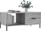 vidaXL - Salontafel - 90x50x40 - cm - bewerkt - hout - grijs - sonoma - eikenkleurig