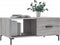 vidaXL - Salontafel - 90x50x40 - cm - bewerkt - hout - grijs - sonoma - eikenkleurig