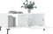 vidaXL - Salontafel - 90x50x40 - cm - bewerkt - hout - hoogglans - wit