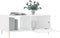 vidaXL - Salontafel - 90x50x40 - cm - bewerkt - hout - hoogglans - wit
