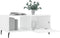 vidaXL - Salontafel - 90x50x40 - cm - bewerkt - hout - hoogglans - wit