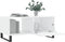 vidaXL - Salontafel - 90x50x40 - cm - bewerkt - hout - hoogglans - wit