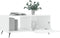 vidaXL - Salontafel - 90x50x40 - cm - bewerkt - hout - hoogglans - wit