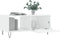vidaXL - Salontafel - 90x50x40 - cm - bewerkt - hout - hoogglans - wit