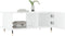 vidaXL - Salontafel - 90x50x40 - cm - bewerkt - hout - hoogglans - wit