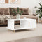 vidaXL - Salontafel - 90x50x40 - cm - bewerkt - hout - hoogglans - wit