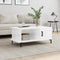 vidaXL - Salontafel - 90x50x40 - cm - bewerkt - hout - hoogglans - wit