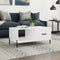 vidaXL - Salontafel - 90x50x40 - cm - bewerkt - hout - hoogglans - wit