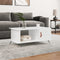 vidaXL - Salontafel - 90x50x40 - cm - bewerkt - hout - hoogglans - wit