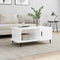 vidaXL - Salontafel - 90x50x40 - cm - bewerkt - hout - hoogglans - wit