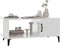 vidaXL - Salontafel - 90x50x40 - cm - bewerkt - hout - hoogglans - wit