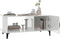 vidaXL - Salontafel - 90x50x40 - cm - bewerkt - hout - hoogglans - wit