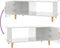 vidaXL - Salontafel - 90x50x40 - cm - bewerkt - hout - hoogglans - wit