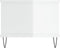 vidaXL - Salontafel - 90x50x40 - cm - bewerkt - hout - hoogglans - wit