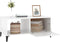 vidaXL - Salontafel - 90x50x40 - cm - bewerkt - hout - hoogglans - wit