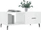 vidaXL - Salontafel - 90x50x40 - cm - bewerkt - hout - hoogglans - wit