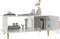 vidaXL - Salontafel - 90x50x40 - cm - bewerkt - hout - hoogglans - wit
