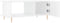 vidaXL - Salontafel - 90x50x40 - cm - bewerkt - hout - hoogglans - wit