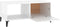 vidaXL - Salontafel - 90x50x40 - cm - bewerkt - hout - hoogglans - wit