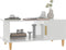 vidaXL - Salontafel - 90x50x40 - cm - bewerkt - hout - hoogglans - wit