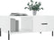 vidaXL - Salontafel - 90x50x40 - cm - bewerkt - hout - hoogglans - wit