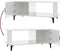 vidaXL - Salontafel - 90x50x40 - cm - bewerkt - hout - hoogglans - wit