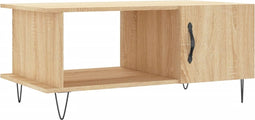 vidaXL - Salontafel - 90x50x40 - cm - bewerkt - hout - sonoma - eikenkleurig