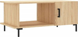 vidaXL - Salontafel - 90x50x40 - cm - bewerkt - hout - sonoma - eikenkleurig