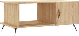 vidaXL - Salontafel - 90x50x40 - cm - bewerkt - hout - sonoma - eikenkleurig