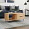 vidaXL - Salontafel - 90x50x40 - cm - bewerkt - hout - sonoma - eikenkleurig