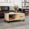 vidaXL - Salontafel - 90x50x40 - cm - bewerkt - hout - sonoma - eikenkleurig