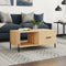 vidaXL - Salontafel - 90x50x40 - cm - bewerkt - hout - sonoma - eikenkleurig