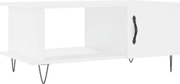 vidaXL - Salontafel - 90x50x40 - cm - bewerkt - hout - wit