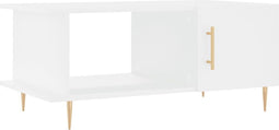 vidaXL - Salontafel - 90x50x40 - cm - bewerkt - hout - wit