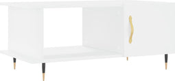 vidaXL - Salontafel - 90x50x40 - cm - bewerkt - hout - wit