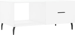 vidaXL - Salontafel - 90x50x40 - cm - bewerkt - hout - wit