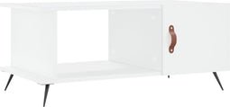 vidaXL - Salontafel - 90x50x40 - cm - bewerkt - hout - wit