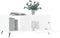 vidaXL - Salontafel - 90x50x40 - cm - bewerkt - hout - wit