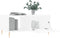 vidaXL - Salontafel - 90x50x40 - cm - bewerkt - hout - wit