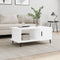 vidaXL - Salontafel - 90x50x40 - cm - bewerkt - hout - wit