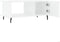 vidaXL - Salontafel - 90x50x40 - cm - bewerkt - hout - wit