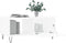 vidaXL - Salontafel - 90x50x40 - cm - bewerkt - hout - wit