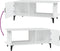 vidaXL - Salontafel - 90x50x40 - cm - bewerkt - hout - wit