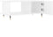 vidaXL - Salontafel - 90x50x40 - cm - bewerkt - hout - wit