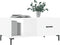 vidaXL - Salontafel - 90x50x40 - cm - bewerkt - hout - wit